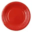 talerzyki papierowe gladkie czerwone 23 cm 6 szt