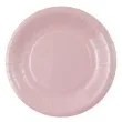 talerzyki papierowe gladkie rozowe jasne 18 cm 6 szt