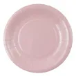 talerzyki papierowe gladkie rozowe jasne 23 cm 6 szt