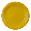 talerzyki papierowe gladkie zolte 18 cm 6 szt
