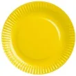 talerzyki papierowe gladkie zolte 18 cm 6 szt