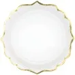 talerzyki papierowe gold ornament biale partydeco 18 5 cm 6 szt