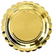 talerzyki papierowe golden plate zlote partydeco 18 cm 6 szt