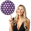 talerzyki papierowe grochy fioletowy fsopakowania 23 cm 8 szt