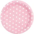 talerzyki papierowe grochy rozowy partypal 23 cm 6 szt