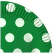 talerzyki papierowe grochy zielony fsopakowania 23 cm 8 szt