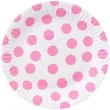 talerzyki papierowe groszki rozowe jasne 18 cm 6 szt