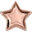 talerzyki papierowe gwiazda rozowo zloty santex 22 cm 10 szt