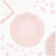 talerzyki papierowe gwiazdki rozowo jasne partydeco 18 cm 6 szt