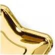 talerzyki papierowe gwiazdki zlote chrom 18 cm 6 szt