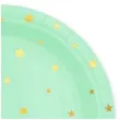 talerzyki papierowe gwiazdki zlote mietowe partypal 23 cm 6 szt