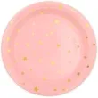 talerzyki papierowe gwiazdki zlote rozowe partypal 23 cm 6 szt
