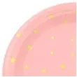 talerzyki papierowe gwiazdki zlote rozowe partypal 23 cm 6 szt