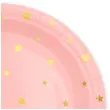 talerzyki papierowe gwiazdki zlote rozowe partypal 23 cm 6 szt
