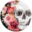 talerzyki papierowe halloween czaszka i kwiaty czarny boland 23 cm 10 szt