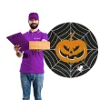 talerzyki papierowe halloween dynia z pajeczyna maki czarny 22 7 cm 8 szt
