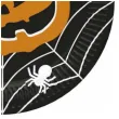 talerzyki papierowe halloween dynia z pajeczyna maki czarny 22 7 cm 8 szt