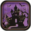 talerzyki papierowe halloween haunted house unique 18 cm 8 szt