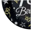 talerzyki papierowe happy birthday 18 b c czarny godan 23 cm 6 szt