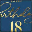 talerzyki papierowe happy birthday 18 granatowy partypal 18 cm 6 szt