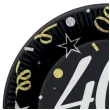 talerzyki papierowe happy birthday 40 urodziny b c czarne godan 18 cm 8 szt