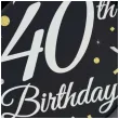 talerzyki papierowe happy birthday 40 urodziny b c czarne godan 18 cm 8 szt