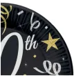 talerzyki papierowe happy birthday 40 urodziny b c czarny godan 23 cm 6 szt