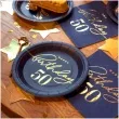 talerzyki papierowe happy birthday 50 granatowy partypal 18 cm 6 szt