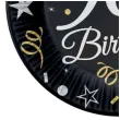 talerzyki papierowe happy birthday 50 urodziny b c czarny godan 18 cm 8 szt