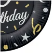 talerzyki papierowe happy birthday 50 urodziny b c czarny godan 18 cm 8 szt