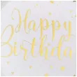 talerzyki papierowe happy birthday bialo zlote santex 22 5 cm 10 szt