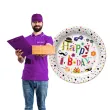 talerzyki papierowe happy birthday funny b day mix maki 18 cm 8 szt