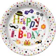 talerzyki papierowe happy birthday funny b day mix maki 23 cm 8 szt