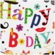 talerzyki papierowe happy birthday funny b day mix maki 23 cm 8 szt