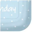 talerzyki papierowe happy birthday kropki blekitne kwadratowe paw 23 x 23 cm 10 szt