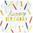 talerzyki papierowe happy birthday mix partydeco 20 cm 6 szt