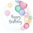 talerzyki papierowe happy birthday pastel amscan 18 cm 8 szt
