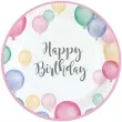 talerzyki papierowe happy birthday pastel amscan 23 cm 8 szt
