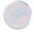 talerzyki papierowe happy birthday pastelowe ginger ray 25 5 cm 8 szt