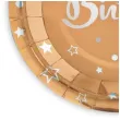 talerzyki papierowe happy birthday rozowe zloto partypal 18 cm 6 szt