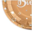talerzyki papierowe happy birthday rozowe zloto partypal 23 cm 6 szt