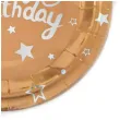 talerzyki papierowe happy birthday rozowe zloto partypal 23 cm 6 szt