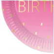 talerzyki papierowe happy birthday rozowy procos 23 cm 8 szt