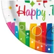 talerzyki papierowe happy birthday unique 18 cm 8 szt