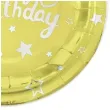 talerzyki papierowe happy birthday zlote partypal 18 cm 6 szt