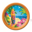 talerzyki papierowe hawaje 18 cm 6 szt