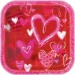 talerzyki papierowe hearts unique 23 cm 8 szt