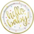 talerzyki papierowe hello baby unique 23 cm 8 szt