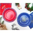 talerzyki papierowe hello winter swiateczne niebieski godan 18 cm 6 szt