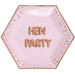 talerzyki papierowe hen party wieczor panienski rozowo zlote neviti 27 cm